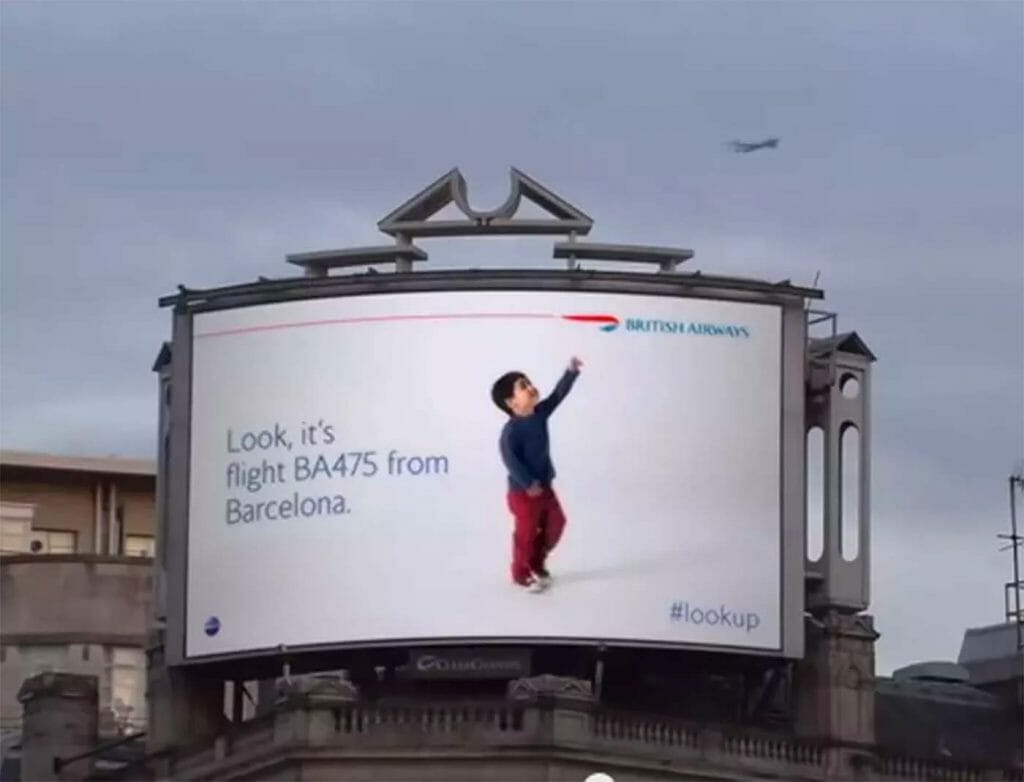 British airways ad in barcelona.