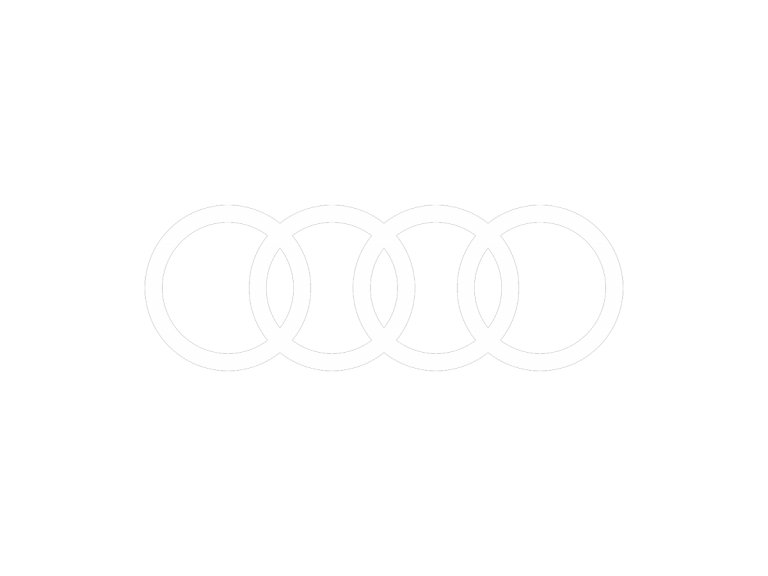 Audi logo on a white background.