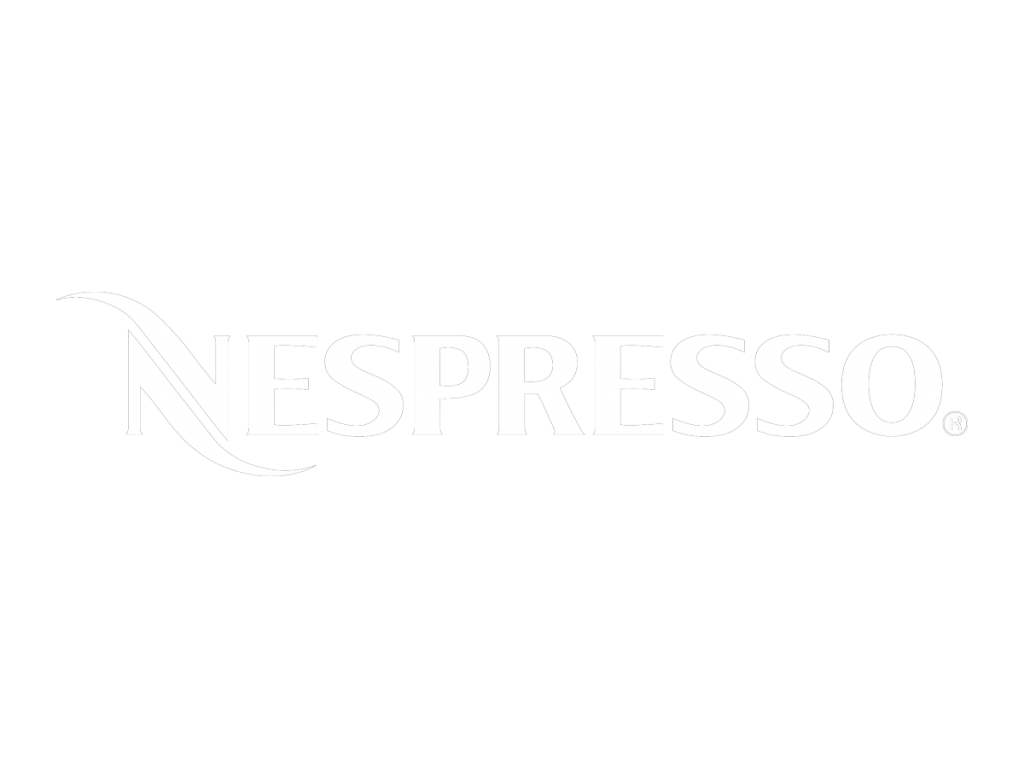 The nespresso logo on a white background.