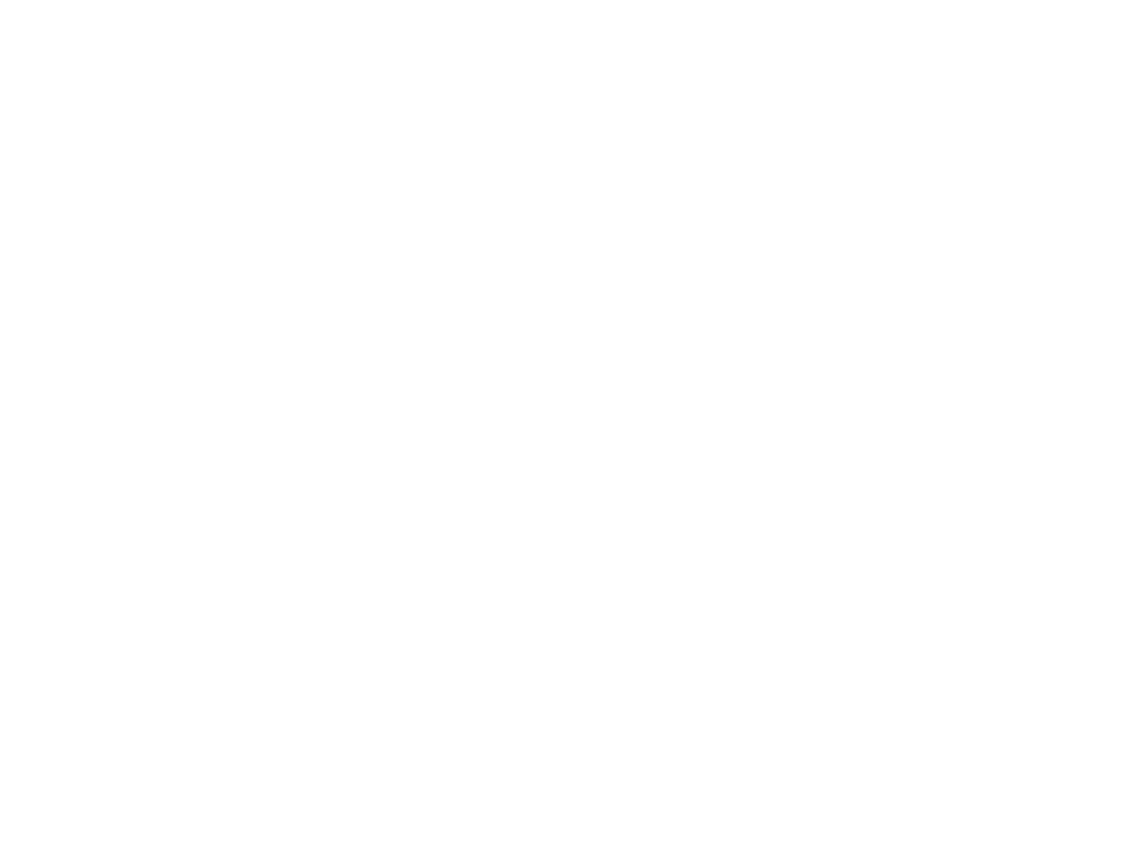 The logo for the podiatric association of australia.