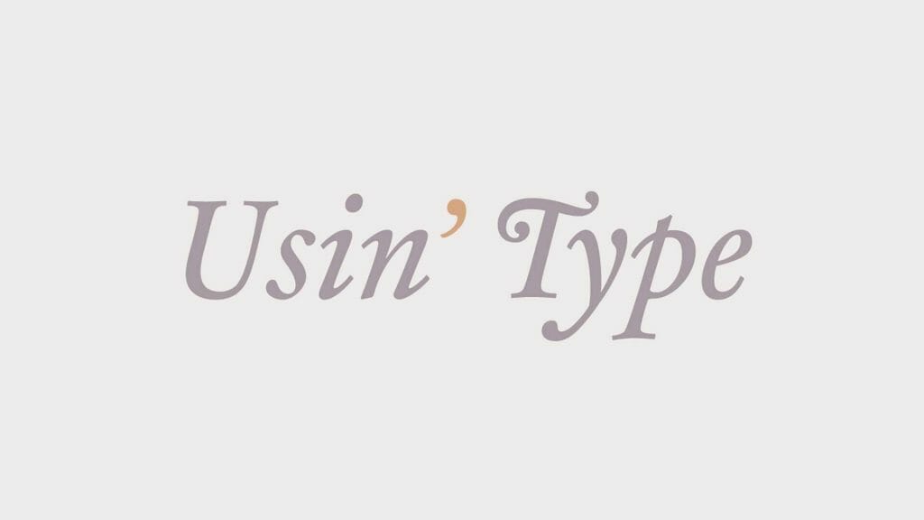 A logo with the word usin type on it.